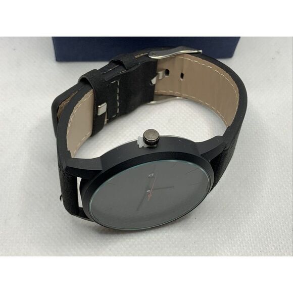 South Lane SS20-dr1-4430 Black Leather Analog Dial Quartz Genuine Watch YR30 - Picture 7 of 11